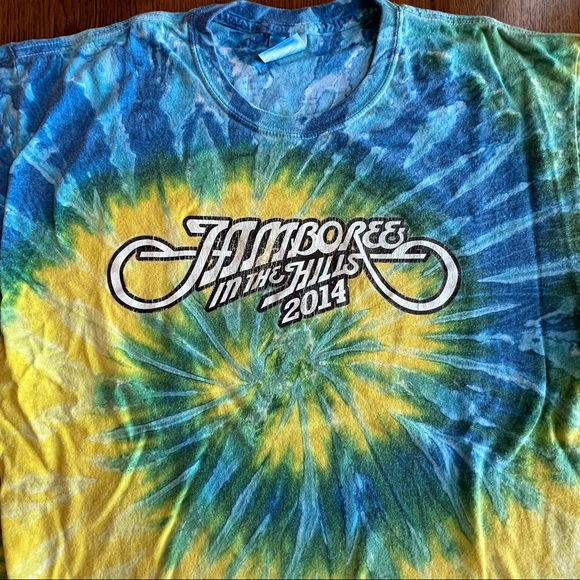 ⭐️ 2014 Vintage Jamboree in the Hills Country Concert Tee Shirt Tie Dye LARGE - Picture 3 of 16